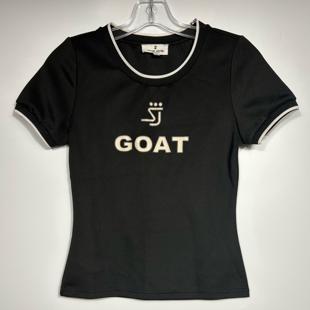 GOAT Logo Black Short Sleeve Tee